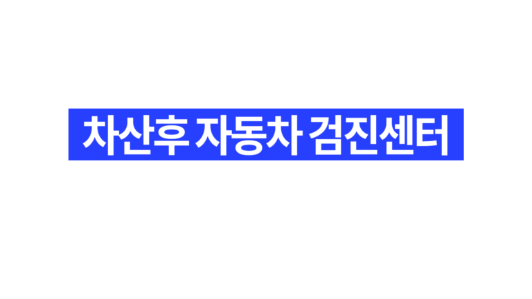 차산후 성능점검장 1위